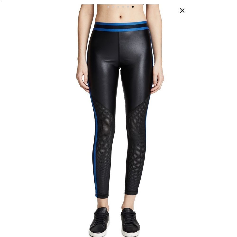 NWT ALALA Varsity Mesh Detailed Shiny Leggings - Picture 6 of 9